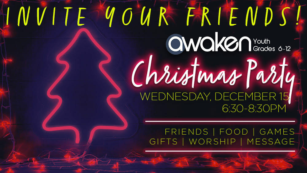 Awaken Christmas Party: A winter wonderland party for students at West Ridge Church